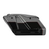 BILLET SILVER/VIVID BLACK W/ BURGUNDY LINE HARD SADDLEBAGS
