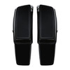 BLACK TEMPEST W/ DUAL SILVER LINES HARD SADDLEBAGS (REGULAR)