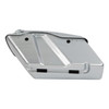 BSP W/ DUAL SILVER LINES HARD SADDLEBAGS (REGULAR) FOR 14-UP