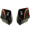 BLACK HONEYCOMB FADE CUSTOM CHROME CVO SADDLEBAGS W/ SK LIDS