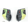 HR3 Apple Green / Gunship Gray CVO Stretched Saddlebags with Speaker Lids For 14-23 Harley Touring