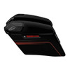 HR3 Black Earth & Vivid Black CVO Stretched Saddlebags with Speaker Lids For 14-23 Harley Touring