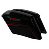 HR3 Black Earth & Vivid Black CVO Stretched Saddlebags with Speaker Lids For 14-23 Harley Touring
