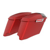 HR3 Wicked Red Denim CVO Stretched Saddlebags with Speaker Lids For 14-23 Harley Touring