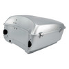 HR3 Brilliant Silver Pearl King Size Touring Trunk Luggage with Speaker Cut Outs For 14-24 Harley Touring