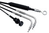 BLACK VINYL THROTTLE, IDLE &amp; CLUTCH CABLES FOR  BIG TWIN