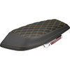 Saddlemen #L870-23-20707 - Saddlebag Lid Covers - Lattice - Carbon Fiber - Gold Stitch - FLH/FLT '23-'26