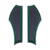 Advanblack Vengeance Front Rider Floorboards For Harley Tourings & Softail — Black / Green