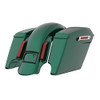 Color Matched stretched Bags, Lids Black Latch Hardware for '23.5Up Harley Touring CVO & '24Up Street Glide, Road Glide