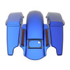 Color Matched stretched Bags, Lids Black Latch Hardware for '23.5Up Harley Touring CVO & '24Up Street Glide, Road Glide