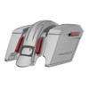 Color Matched stretched Bags, Lids Black Latch Hardware for '23.5Up Harley Touring CVO & '24Up Street Glide, Road Glide