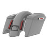 Color Matched stretched Bags, Lids Black Latch Hardware for '23.5Up Harley Touring CVO & '24Up Street Glide, Road Glide