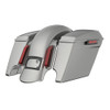 Color Matched stretched Bags, Lids Black Latch Hardware for '23.5Up Harley Touring CVO & '24Up Street Glide, Road Glide