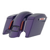 Color Matched stretched Bags, Lids Black Latch Hardware for '23.5Up Harley Touring CVO & '24Up Street Glide, Road Glide