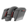 Color Matched stretched Bags, Lids Black Latch Hardware for '23.5Up Harley Touring CVO & '24Up Street Glide, Road Glide