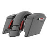 Color Matched stretched Bags, Lids Black Latch Hardware for '23.5Up Harley Touring CVO & '24Up Street Glide, Road Glide