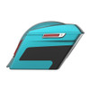 Color Matched stretched Bags, Lids Black Latch Hardware for '23.5Up Harley Touring CVO & '24Up Street Glide, Road Glide
