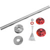 Paul Yaffe Bagger Nation #PYO:YTPR-18L-RD - Axle Cover Kit - Y-Axle Rod - Front - Standard/12 Point - Red