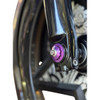 Paul Yaffe Bagger Nation #PYO:YAXLE-08-TP-PR - Y-Axle with 12 Point Style Axle Cover Kit - Custom - Front - Purple - 25 mm