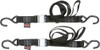Powertye #28622 - Tie-down CAM S-hook 1.5"x5.5' Black Pair