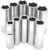 Performance Tool #W38402 - 10 PC 3/8" MET Socket SET Deep