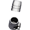 Drag Specialties - Grooved Hose Ends with Clamp - Chrome - 1/4"