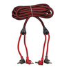 DS18 R12.L - 100% OFC Ultra Flex 2-Channel RCA with 90 Degree Ends, Dual Twist Wire, Red Braided Jacket - 12 ft