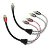 DS18 HQRCA-1F2MKIT - Level 3 RCA 100% Copper OFC Y Connector 1 FEMALE to 2 MALE -  BLACK / RED Kit