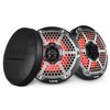DS18 CF-65M - NXL 6.5" 2-Way Coaxial Marine Speaker With LED RGB Lights 100 Watts Rms 4-Ohm - Black Carbon Fiber