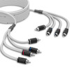 DS18 MOFCR-25FT.4CH - RCA Marine Grade Tinned 100% Copper OFC 25 Feet / 4 Channel - WHITE