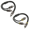 Cerwin Vega RSY2F - 1 Male To 2 Female STROKER Series RCA Y Splitter (Pair) - RSY2F