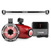 DS18 BRO-TUBE/BK + NXL-X8TPNEO/RD + ION700.2D - Bronco 6th Gen Mounting Tube Bundle with 8" Marine Tower Speakers with RGB LED Lights and Amplifier