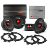 DS18 PKG-PROG64 - Pro Audio Speaker Bundle: 6.5" Midrange Speakers with OEM Speaker Adapters, Amplifier, and Wiring Kit