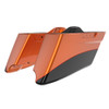 Custom Two Tone CVO Style Tapered Stretched Saddlebag Bottoms for 2014-2023 Harley Touring