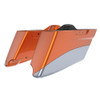 Custom Two Tone CVO Style Tapered Stretched Saddlebag Bottoms for 2014-2023 Harley Touring