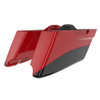 Custom Two Tone CVO Style Tapered Stretched Saddlebag Bottoms for 2014-2023 Harley Touring