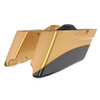Custom Two Tone CVO Style Tapered Stretched Saddlebag Bottoms for 2014-2023 Harley Touring