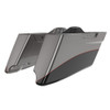 Custom Two Tone CVO Style Tapered Stretched Saddlebag Bottoms for 2014-2023 Harley Touring