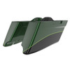 Custom Two Tone CVO Style Tapered Stretched Saddlebag Bottoms for 2014-2023 Harley Touring