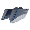 Custom Two Tone CVO Style Tapered Stretched Saddlebag Bottoms for 2014-2023 Harley Touring