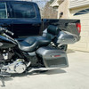 Color Matched Chopped Tour Pack w/ Slim Backrest & Chrome Hardware for Harley® Touring '97-'26