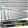 Rhino USA TD-ETRAIL5-4PK-SVR Rhino USA 5Ft E-Track Tie-Down Rails, Silver (4 Pack)