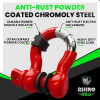 Rhino USA RNO-RED-SHACKLES Rhino USA 3/4In D-Ring Shackle Set (2-Pack)(Red)