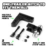Rhino USA RG-HTDROP2-BLK Rhino USA 6In Heavy Duty Drop Hitch - 2In (Black)