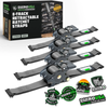 Rhino USA TD-RSRE1X10-2GRY Rhino USA Retractable Ratchet Straps (2Pk 1Inx10Ft) Gray