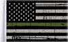 Grunge U.S.A. Flag - Green - 10" x 15"