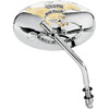 Drag Specialties - Mirror - Live To Ride - Side View - Oval - Chrome/Gold - Each