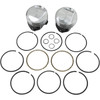 KB Performance #KB266.010 - Piston Kit - 3.498" +0.010" - 10.5:1 CR - 80" Evolution Big Twin