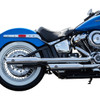 S&S Cycle #550-0739 - Slash-Cut Slip-On Mufflers - Race - Chrome - FLHC