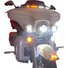 Custom Dynamics #CD-WT2-SEQ-05-C - Windshield Trim - Sequential Turn Signals - Chrome